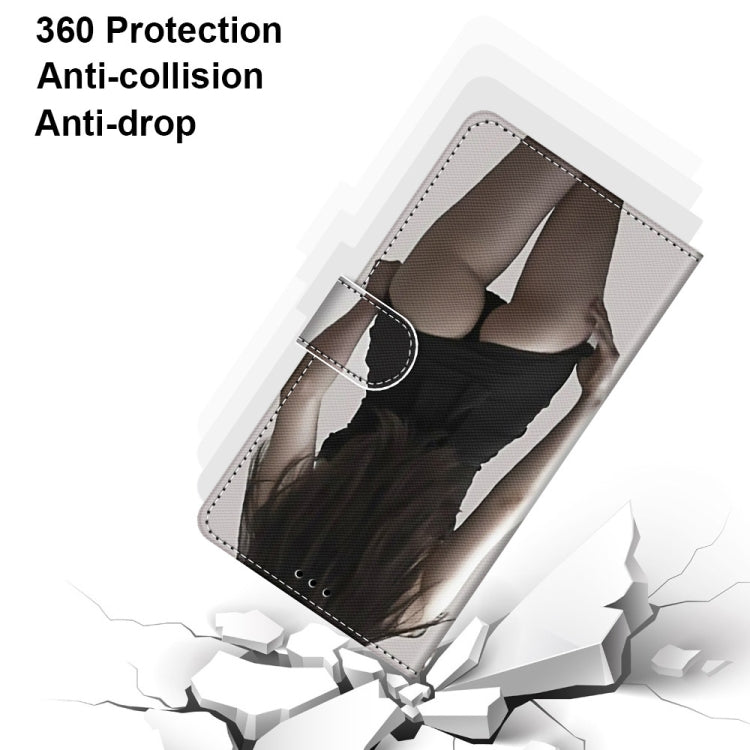 For Samsung Galaxy A52 5G Coloured Drawing Cross Texture Horizontal Flip PU Leather Case with Holder & Card Slots & Wallet & Lanyard(Upskirt) by buy2fix