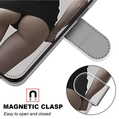 For Samsung Galaxy A52 5G Coloured Drawing Cross Texture Horizontal Flip PU Leather Case with Holder & Card Slots & Wallet & Lanyard(Upskirt) by buy2fix