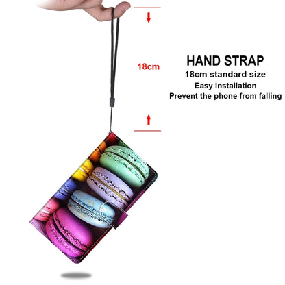 For Samsung Galaxy A52 5G Coloured Drawing Cross Texture Horizontal Flip PU Leather Case with Holder & Card Slots & Wallet & Lanyard(Colorful Cakes) by buy2fix