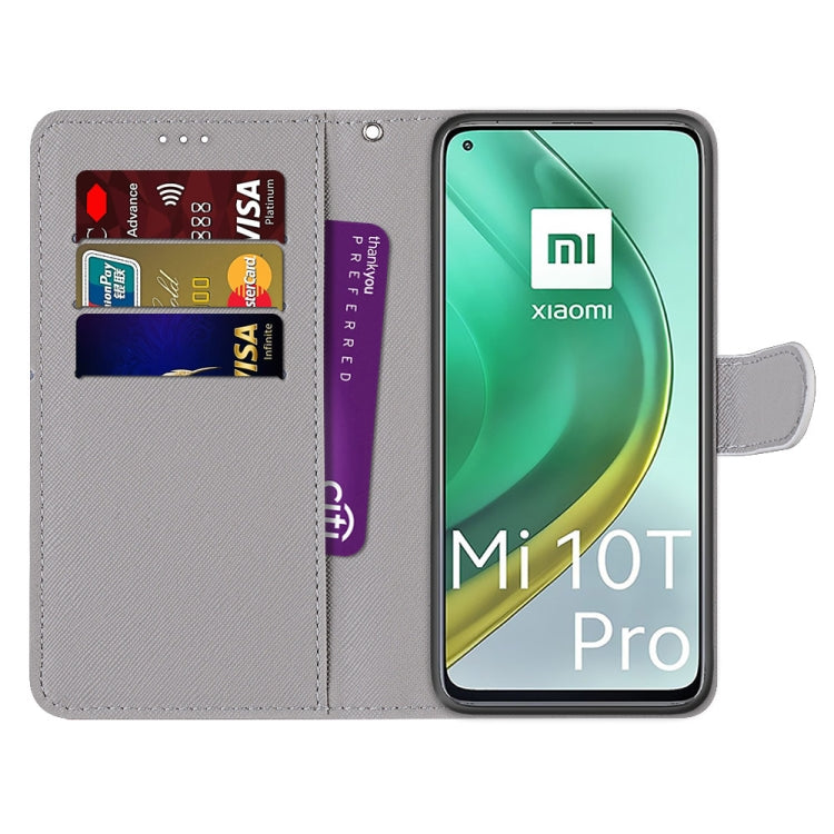 For Xiaomi Mi 10T Pro / 10T / K30s Coloured Drawing Cross Texture Horizontal Flip PU Leather Case with Holder & Card Slots & Wallet & Lanyard(Light Pink Bouquet) by buy2fix