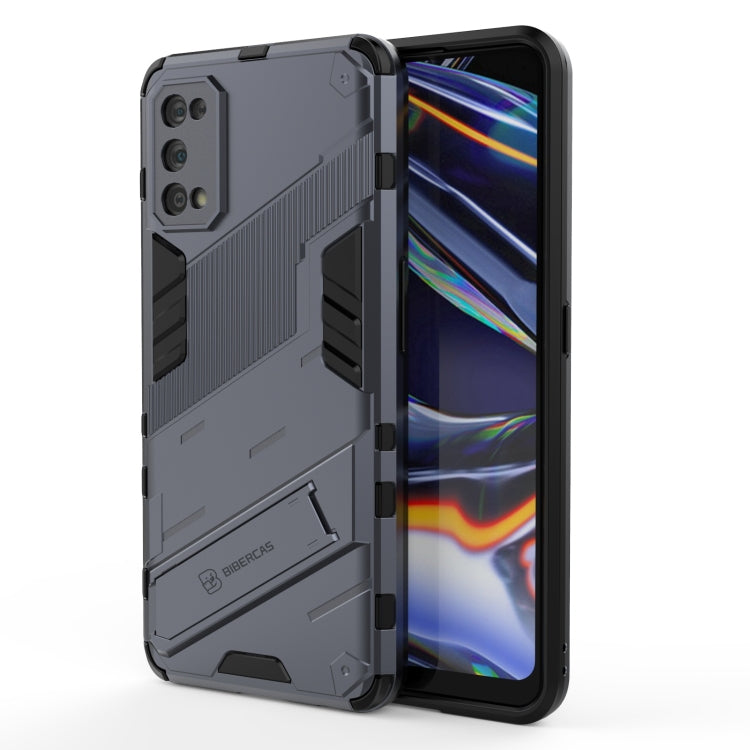 For OPPO Realme 7 Pro Punk Armor 2 in 1 PC + TPU Shockproof Case with Invisible Holder(Grey) by buy2fix