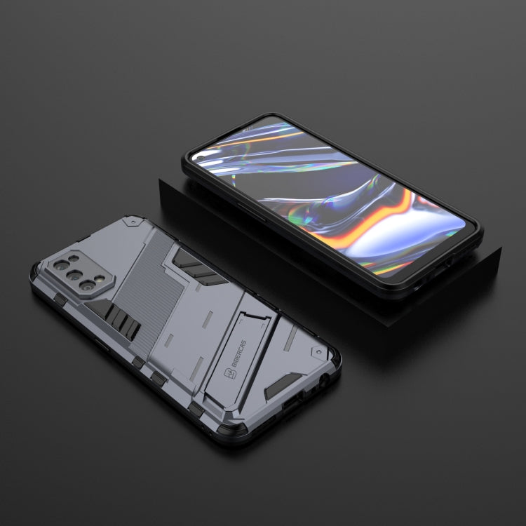 For OPPO Realme 7 Pro Punk Armor 2 in 1 PC + TPU Shockproof Case with Invisible Holder(Grey) by buy2fix