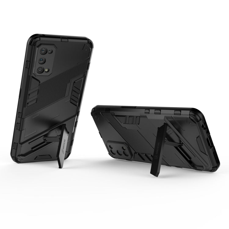 For OPPO Realme 7 Pro Punk Armor 2 in 1 PC + TPU Shockproof Case with Invisible Holder(Grey) by buy2fix
