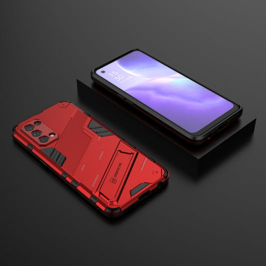 For OPPO Reno5 5G Punk Armor 2 in 1 PC + TPU Shockproof Case with Invisible Holder(Red) by buy2fix