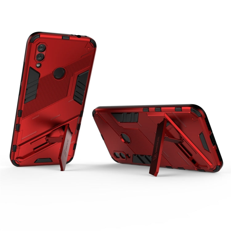 For Xiaomi Redmi Note 7 Punk Armor 2 in 1 PC + TPU Shockproof Case with Invisible Holder(Red) by buy2fix