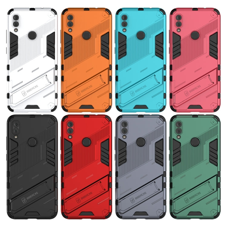 For Xiaomi Redmi Note 7 Punk Armor 2 in 1 PC + TPU Shockproof Case with Invisible Holder(Red) by buy2fix
