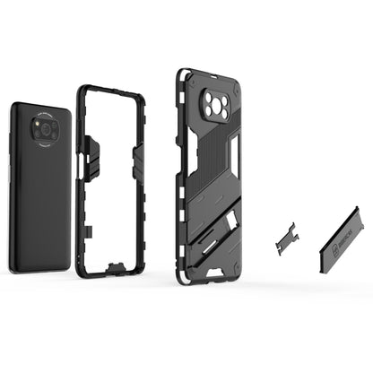 For Xiaomi Poco X3 Punk Armor 2 in 1 PC + TPU Shockproof Case with Invisible Holder(Black) by buy2fix