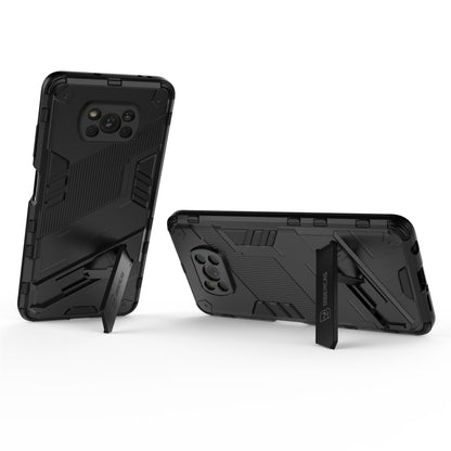 For Xiaomi Poco X3 Punk Armor 2 in 1 PC + TPU Shockproof Case with Invisible Holder(Black) by buy2fix