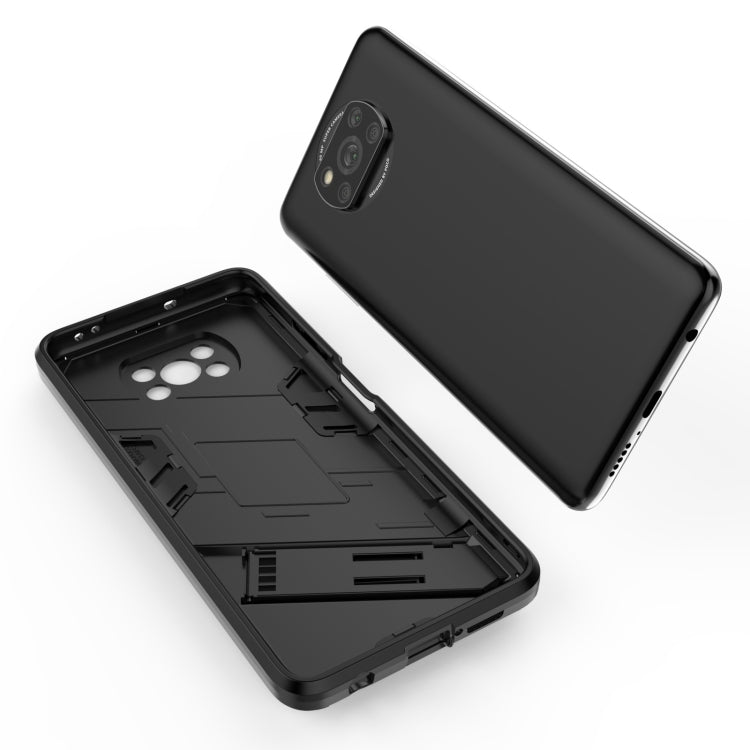 For Xiaomi Poco X3 Punk Armor 2 in 1 PC + TPU Shockproof Case with Invisible Holder(Black) by buy2fix