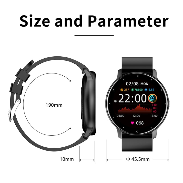 ZL02 1.28 inch Touch Screen IP67 Waterproof Smart Watch, Support Blood Pressure Monitoring / Sleep Monitoring / Heart Rate Monitoring(Black) - Smart Wear by buy2fix | Online Shopping UK | buy2fix