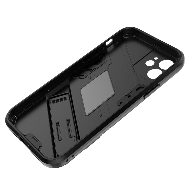 For iPhone 12 Punk Armor 2 in 1 PC + TPU Shockproof Case with Invisible Holder(Black) by buy2fix