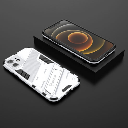 For iPhone 12 Punk Armor 2 in 1 PC + TPU Shockproof Case with Invisible Holder(White) by buy2fix