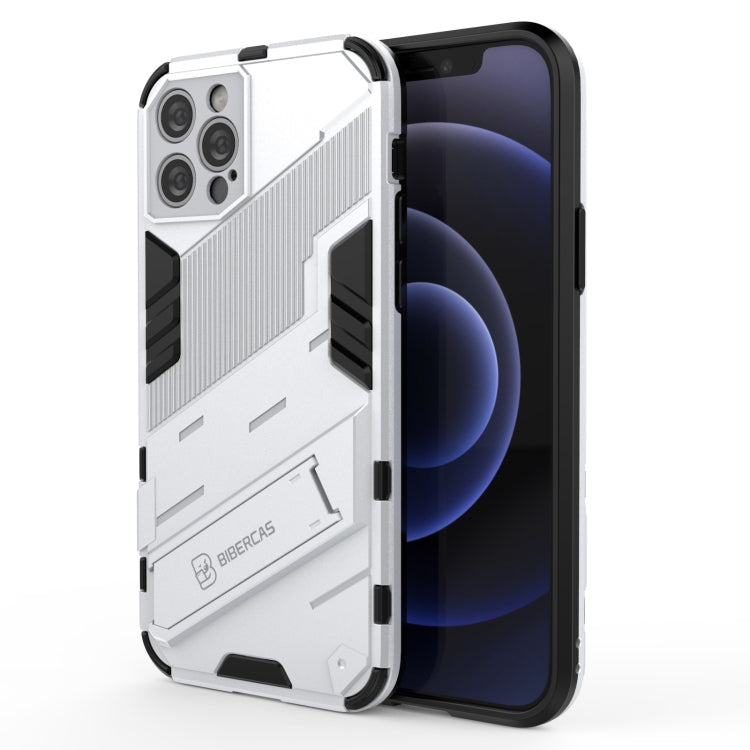 For iPhone 12 Pro Punk Armor 2 in 1 PC + TPU Shockproof Case with Invisible Holder(White) by buy2fix