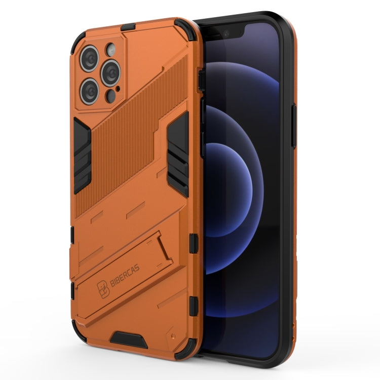 For iPhone 12 Pro Punk Armor 2 in 1 PC + TPU Shockproof Case with Invisible Holder(Orange) by buy2fix