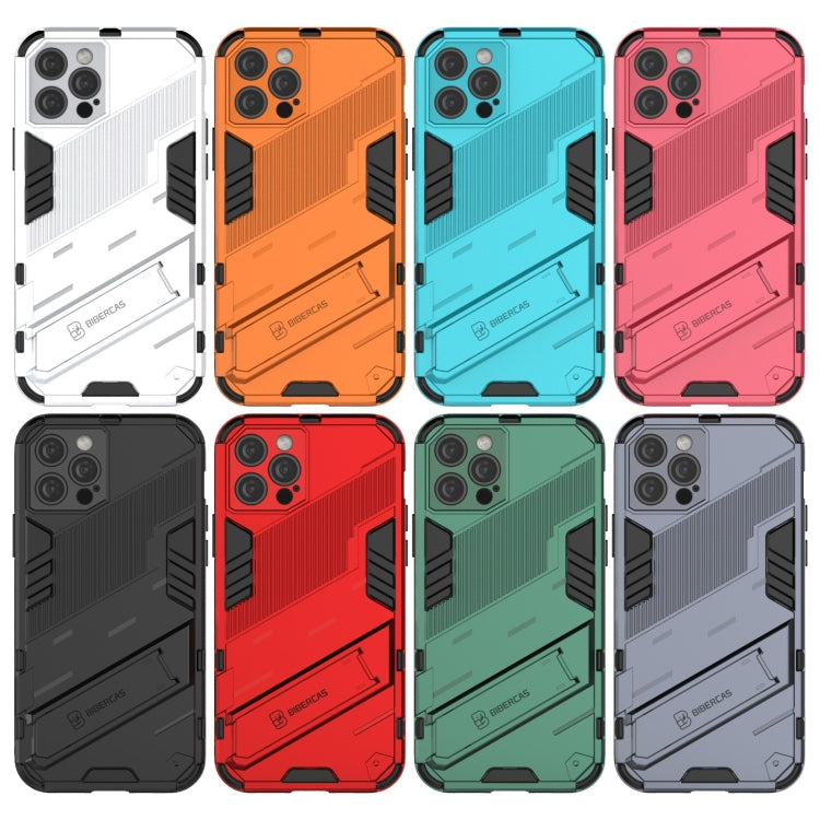 For iPhone 12 Pro Punk Armor 2 in 1 PC + TPU Shockproof Case with Invisible Holder(Orange) by buy2fix