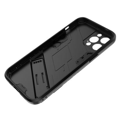 For iPhone 12 Pro Max Punk Armor 2 in 1 PC + TPU Shockproof Case with Invisible Holder(Black) by buy2fix