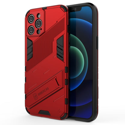 For iPhone 12 Pro Max Punk Armor 2 in 1 PC + TPU Shockproof Case with Invisible Holder(Red) by buy2fix