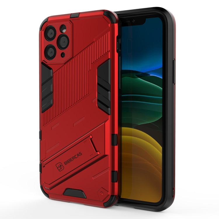 For iPhone 11 Pro Punk Armor 2 in 1 PC + TPU Shockproof Case with Invisible Holder (Red) by buy2fix