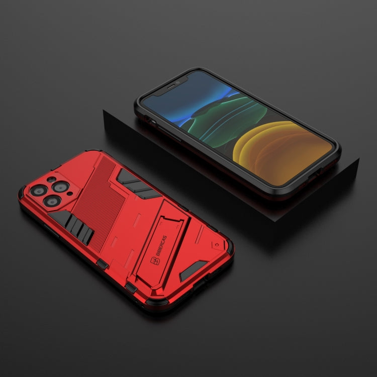 For iPhone 11 Pro Punk Armor 2 in 1 PC + TPU Shockproof Case with Invisible Holder (Red) by buy2fix