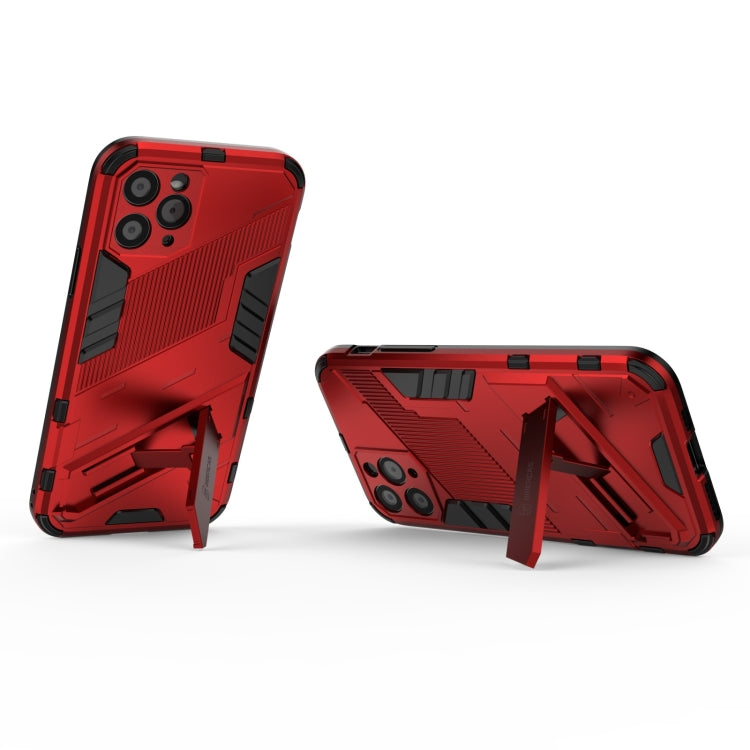 For iPhone 11 Pro Punk Armor 2 in 1 PC + TPU Shockproof Case with Invisible Holder (Red) by buy2fix