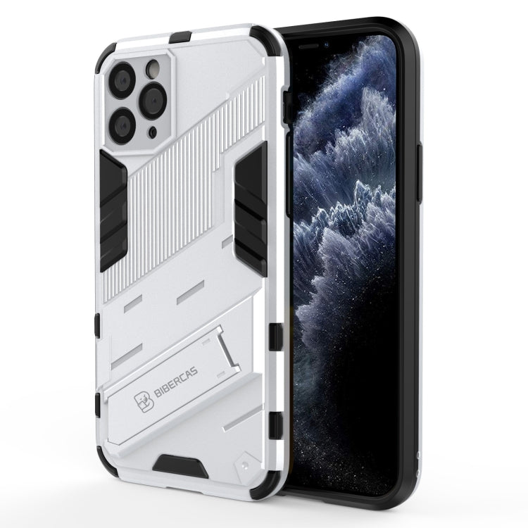 For iPhone 11 Pro Punk Armor 2 in 1 PC + TPU Shockproof Case with Invisible Holder (White) by buy2fix
