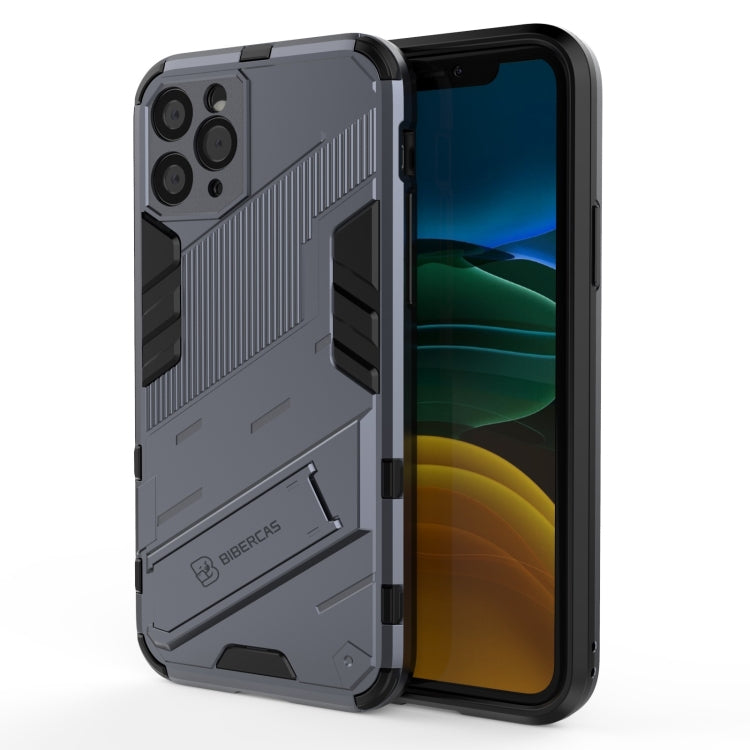 For iPhone 11 Punk Armor 2 in 1 PC + TPU Shockproof Case with Invisible Holder (Grey) by buy2fix