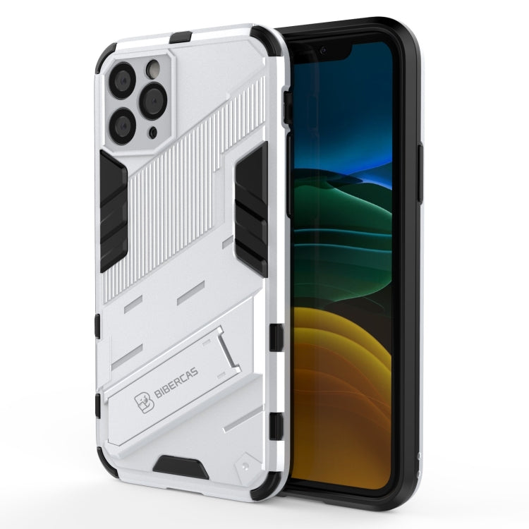 For iPhone 11 Punk Armor 2 in 1 PC + TPU Shockproof Case with Invisible Holder (White) by buy2fix
