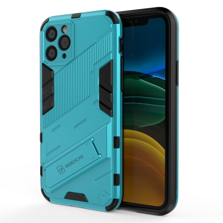 For iPhone 11 Punk Armor 2 in 1 PC + TPU Shockproof Case with Invisible Holder (Blue) by buy2fix