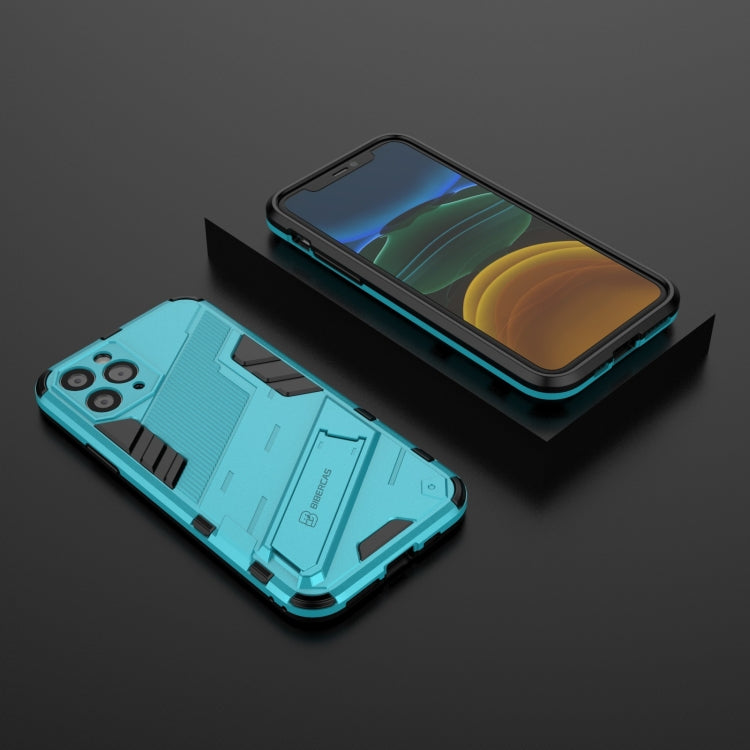 For iPhone 11 Punk Armor 2 in 1 PC + TPU Shockproof Case with Invisible Holder (Blue) by buy2fix