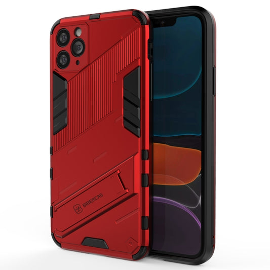 For iPhone 11 Pro Max Punk Armor 2 in 1 PC + TPU Shockproof Case with Invisible Holder (Red) by buy2fix