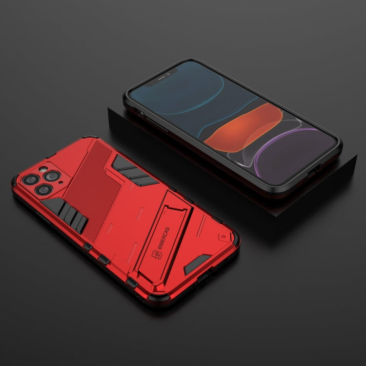 For iPhone 11 Pro Max Punk Armor 2 in 1 PC + TPU Shockproof Case with Invisible Holder (Red) by buy2fix