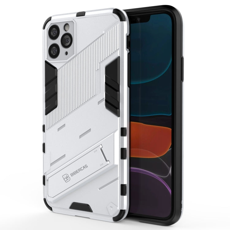 For iPhone 11 Pro Max Punk Armor 2 in 1 PC + TPU Shockproof Case with Invisible Holder (White) by buy2fix