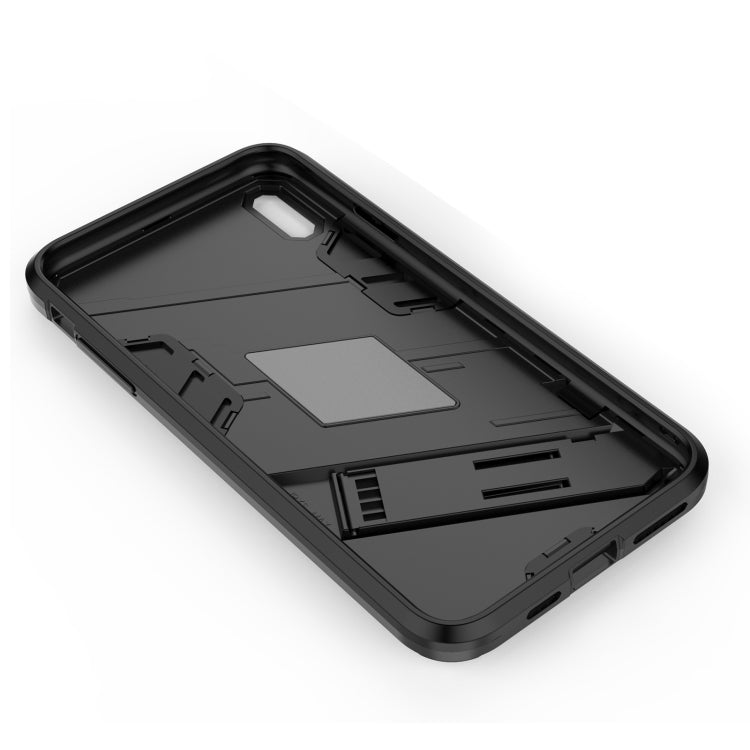 For iPhone XS Max Punk Armor 2 in 1 PC + TPU Shockproof Case with Invisible Holder(Black) by buy2fix