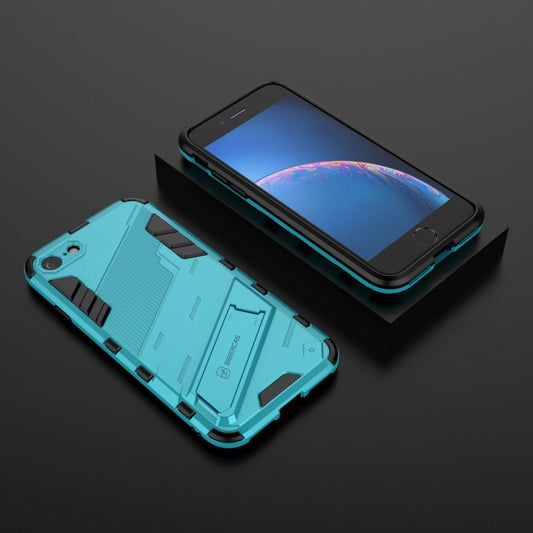 Punk Armor 2 in 1 PC + TPU Shockproof Case with Invisible Holder For iPhone 7 & 8(Blue) by buy2fix
