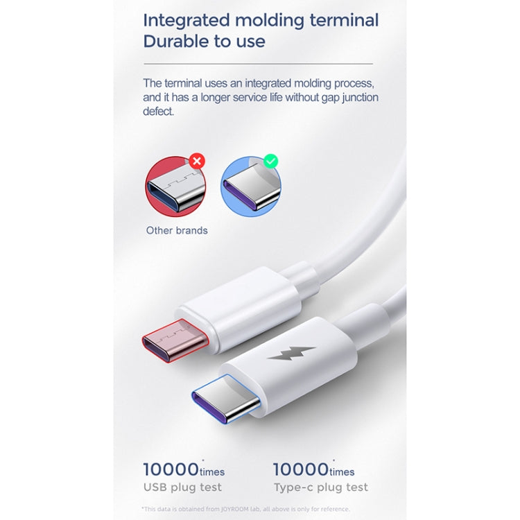 JOYROOM S-1050M7 5A USB to USB-C / Type-C Super Fast Charging Data Cable, Cable Length: 1m(White) - USB-C & Type-C Cable by JOYROOM | Online Shopping UK | buy2fix