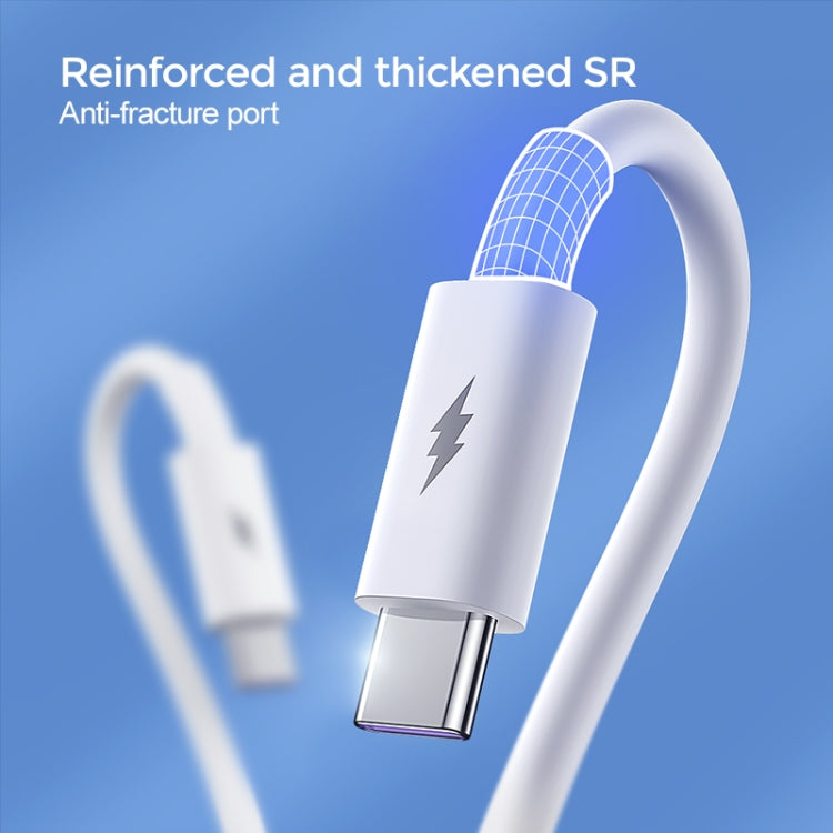 JOYROOM S-1050M7 5A USB to USB-C / Type-C Super Fast Charging Data Cable, Cable Length: 1m(White) - USB-C & Type-C Cable by JOYROOM | Online Shopping UK | buy2fix