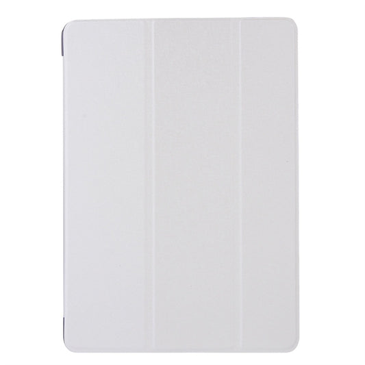 For iPad 10.2 2021 / 2020 / 2019 Silk Texture Horizontal Flip Magnetic PU Leather Case, with Three-folding Holder & Sleep / Wake-up Function(White) by buy2fix