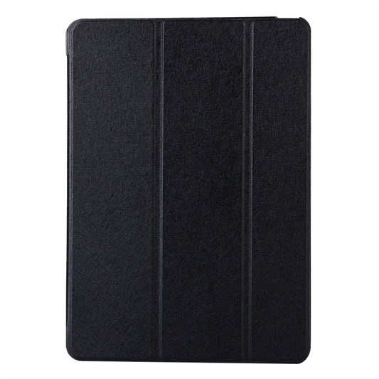 For iPad 10.2 2021 / 2020 / 2019 Silk Texture Horizontal Flip Magnetic PU Leather Case, with Three-folding Holder & Sleep / Wake-up Function(Black) by buy2fix