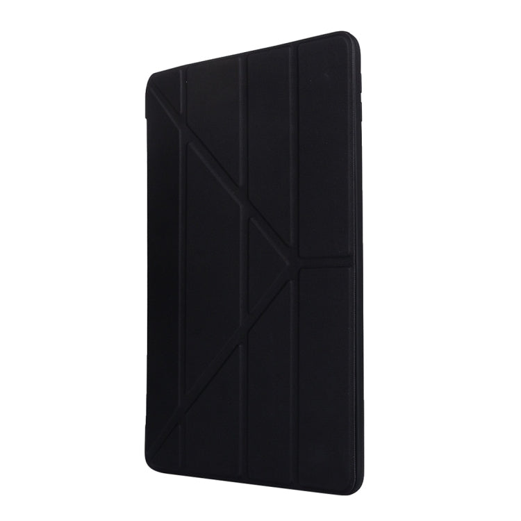 For iPad 10.2 2021 / 2020 / 2019 TPU Horizontal Deformation Flip Leather Case with Holder(Black) - Apple Accessories by buy2fix | Online Shopping UK | buy2fix