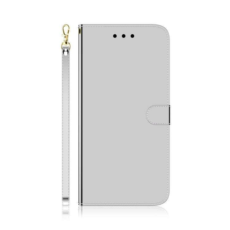 For Samsung Galaxy A52 5G/4G Lmitated Mirror Surface Horizontal Flip Leather Case with Holder & Card Slots & Wallet & Lanyard(Silver) by buy2fix