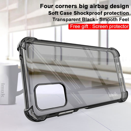 For HTC Desire 21 Pro 5G IMAK All Coverage Shockproof Airbag TPU Case(Transparent Black) by imak