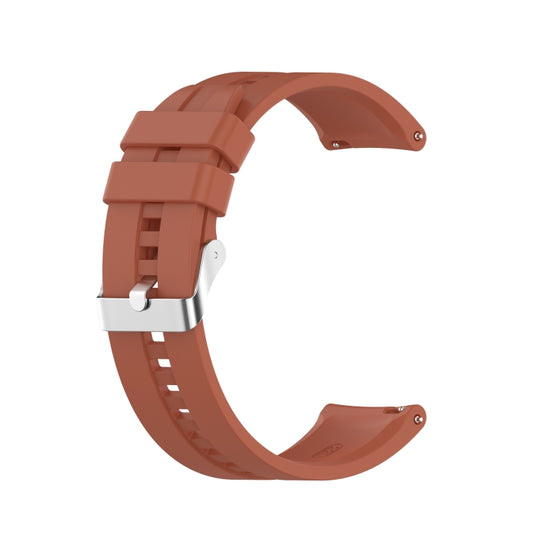 For Amazfit GTR 2e / GTR 2 22mm Silicone Watch Band with Silver Buckle(Cabernet Orange) by buy2fix