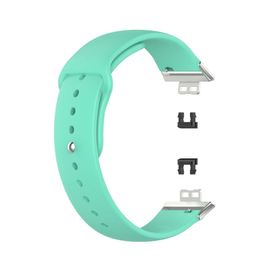 For Huawei Watch Fit 18mm Back Buckle Style Silicone Solid Color Watch Band(Lake Blue) by buy2fix