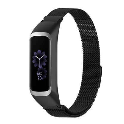 For Samsung Galaxy Fit 2 SM-R220 Milanese Watch Band(Black) - Smart Wear by buy2fix | Online Shopping UK | buy2fix