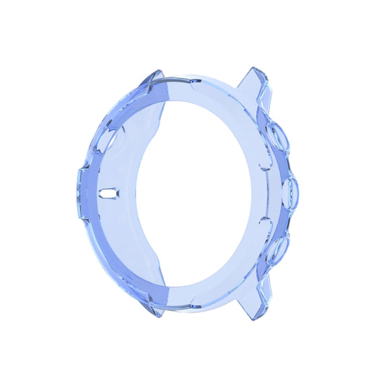 For Suunto 7 Half Coverage Hollowed TPU Protective Case(Transparent Blue) by buy2fix
