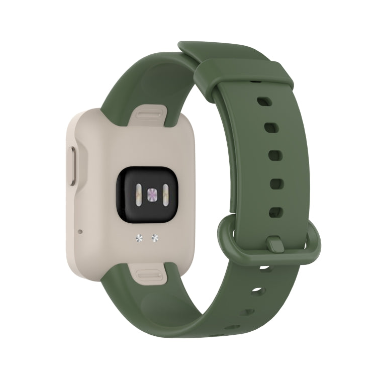 For Xiaomi Mi Watch Lite / Redmi Watch Silicone Watch Band, Size: One Size(Dark Green) by buy2fix