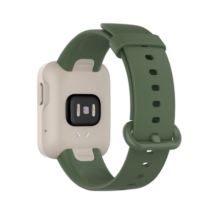 For Xiaomi Mi Watch Lite / Redmi Watch Silicone Watch Band, Size: One Size(Dark Green) by buy2fix
