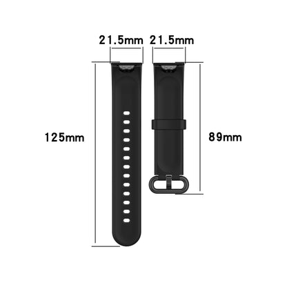 For Xiaomi Mi Watch Lite / Redmi Watch Silicone Watch Band, Size: One Size(Black) - Smart Wear by buy2fix | Online Shopping UK | buy2fix