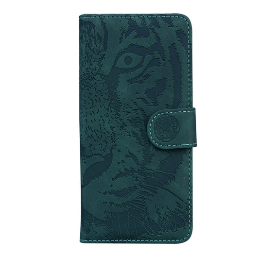 For Samsung Galaxy A52 5G / 4G Tiger Embossing Pattern Horizontal Flip Leather Case with Holder & Card Slots & Wallet(Green) by buy2fix
