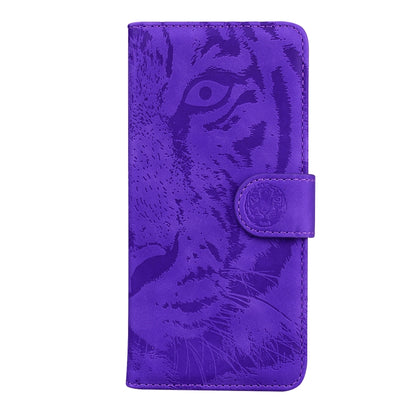 For Samsung Galaxy A52 5G / 4G Tiger Embossing Pattern Horizontal Flip Leather Case with Holder & Card Slots & Wallet(Purple) by buy2fix